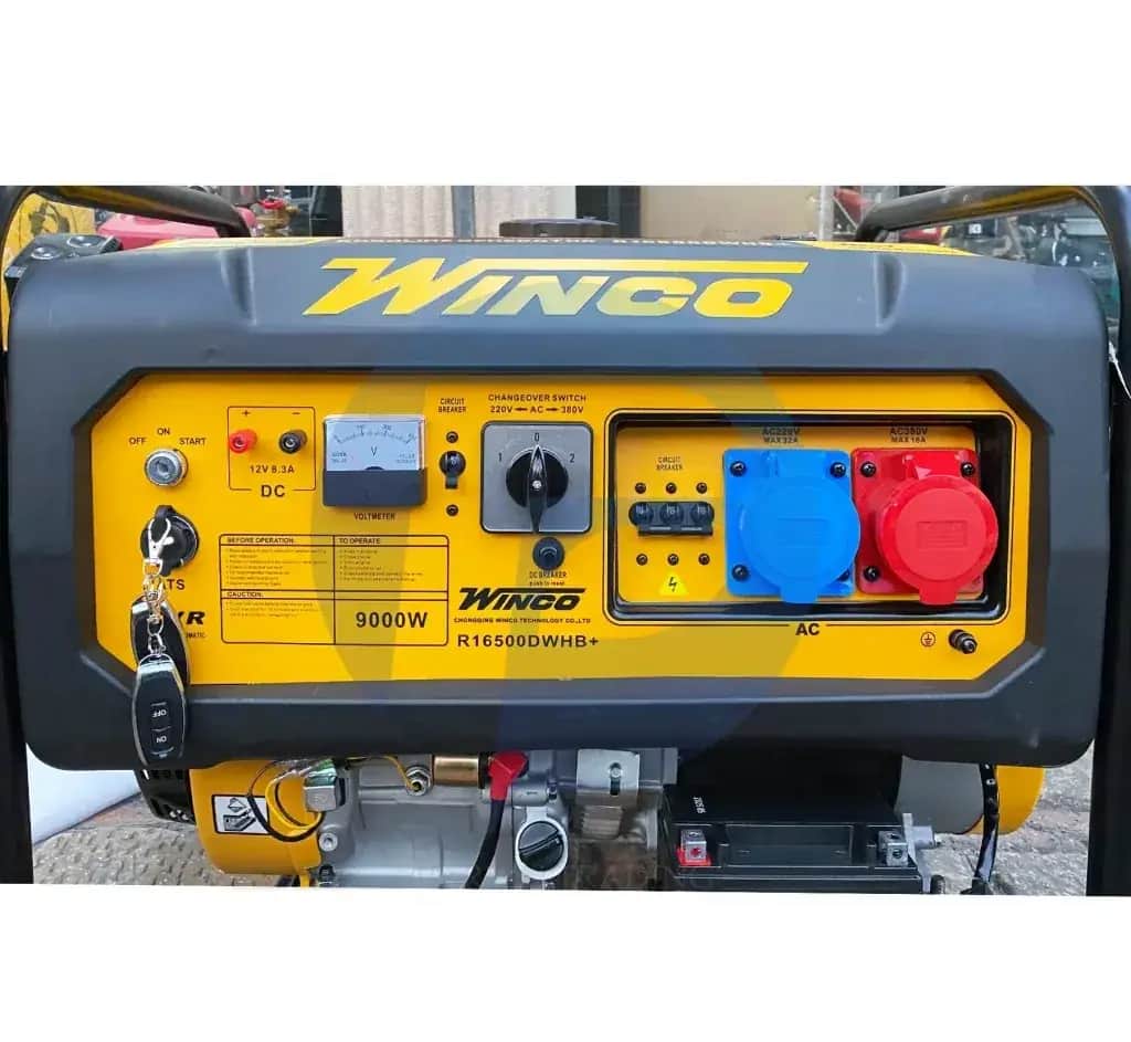 موتور برق ۱۰ کیلووات بنزینی سه فاز ریموت استارت وینکو مدل R16500DWHB - تصویر 3