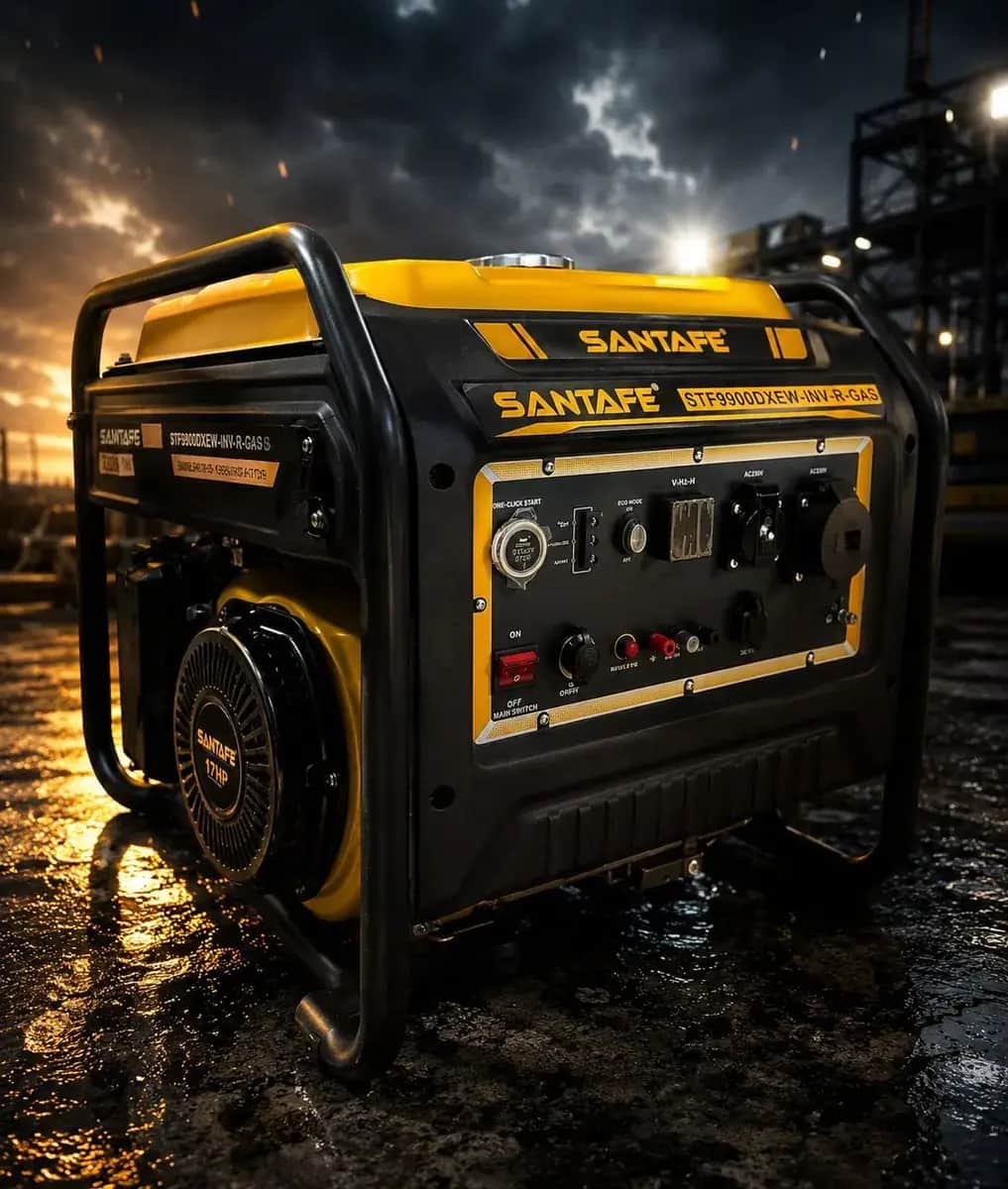 موتور برق 9 کیلووات بنزینی سایلنت تک فاز ریموت استارت اینورتر سانتافه مدل STF9900DXEW-INV-R-GAS