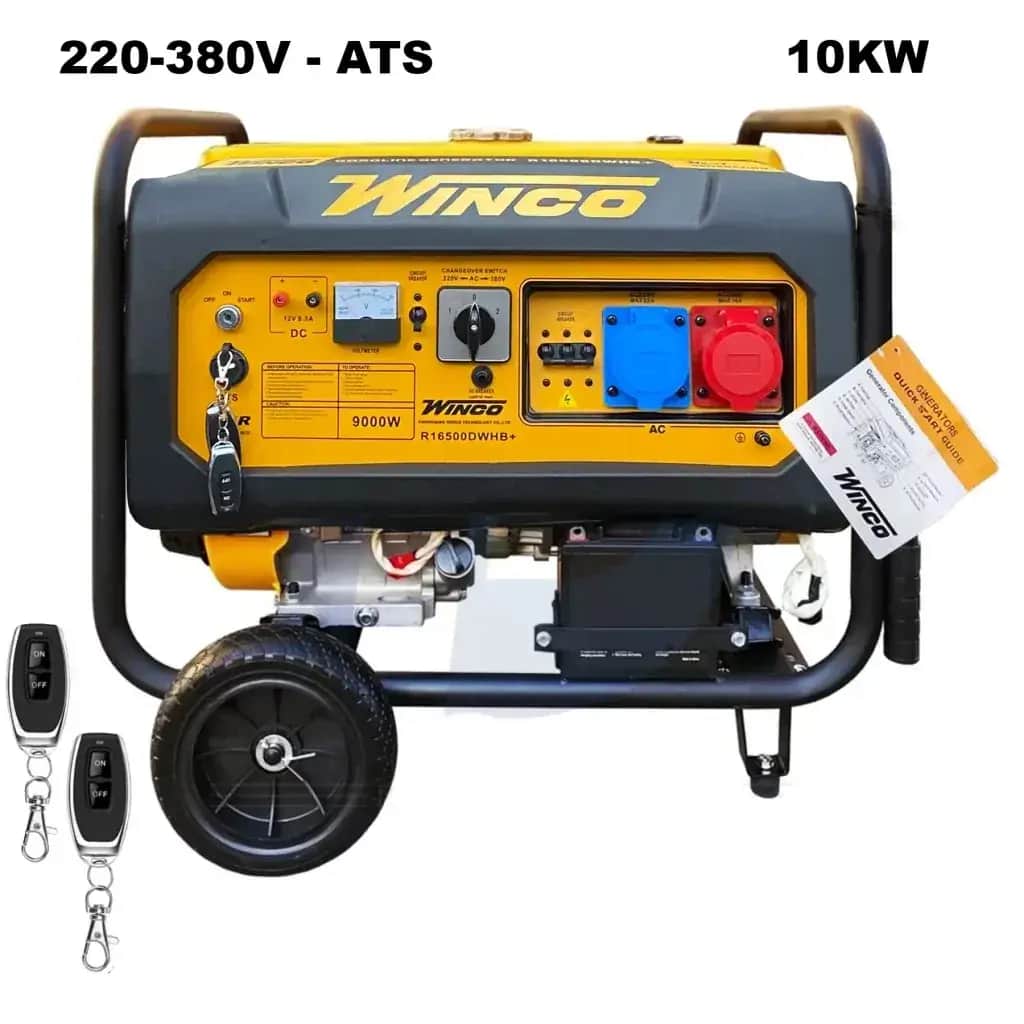 موتور برق ۱۰ کیلووات بنزینی سه فاز ریموت استارت وینکو مدل R16500DWHB